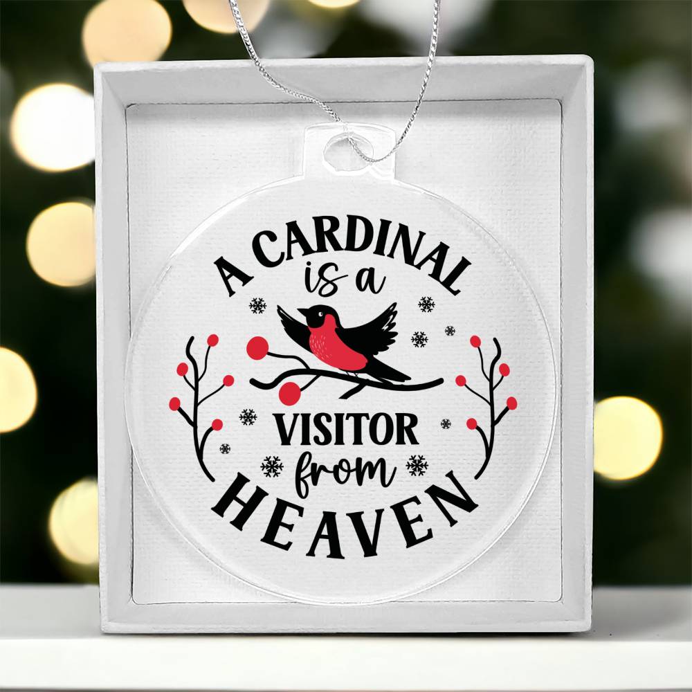 Cardinal Memorial Acrylic Ornament-[Heartfelt Family Gift]
