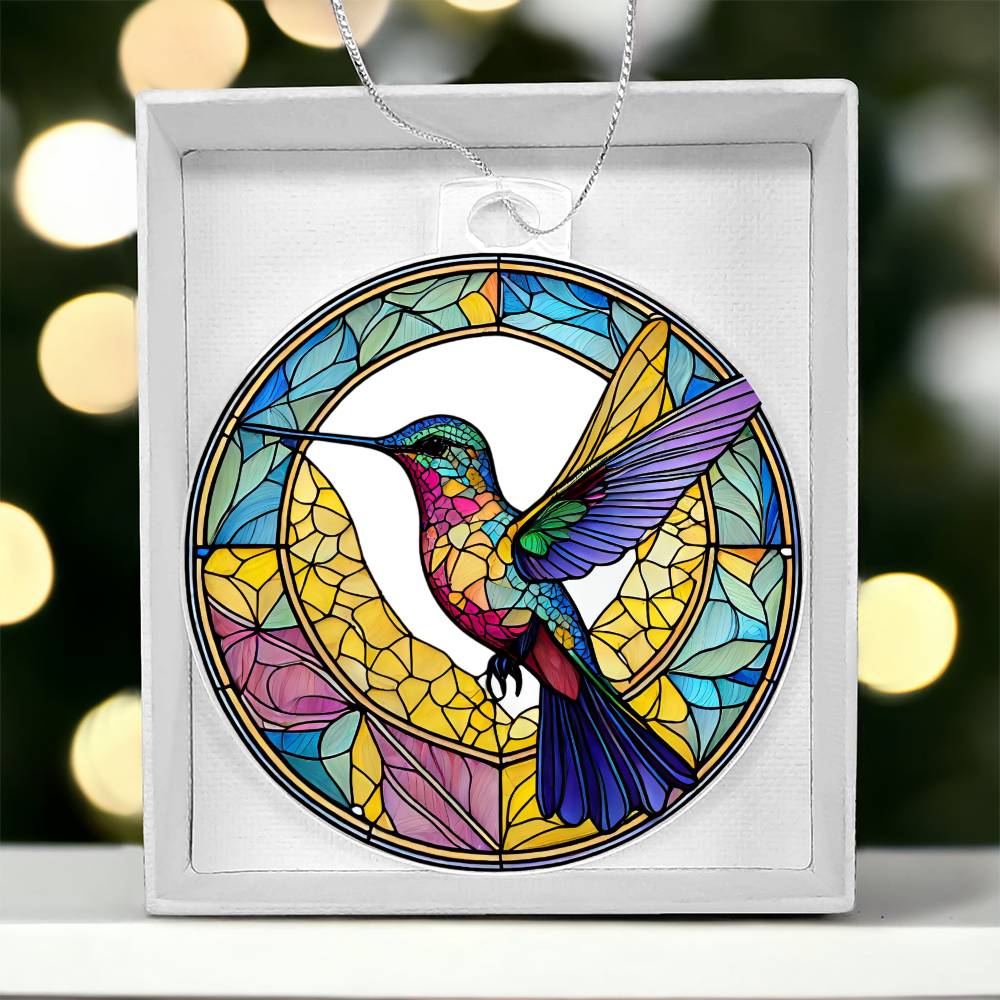 Hummingbird Breakaway 3d Effect Acrylic Ornament-[Heartfelt Family Gift]