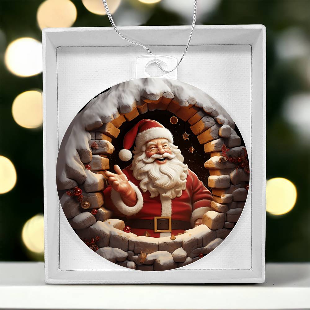 Santa Acrylic Ornament-[Heartfelt Family Gift]