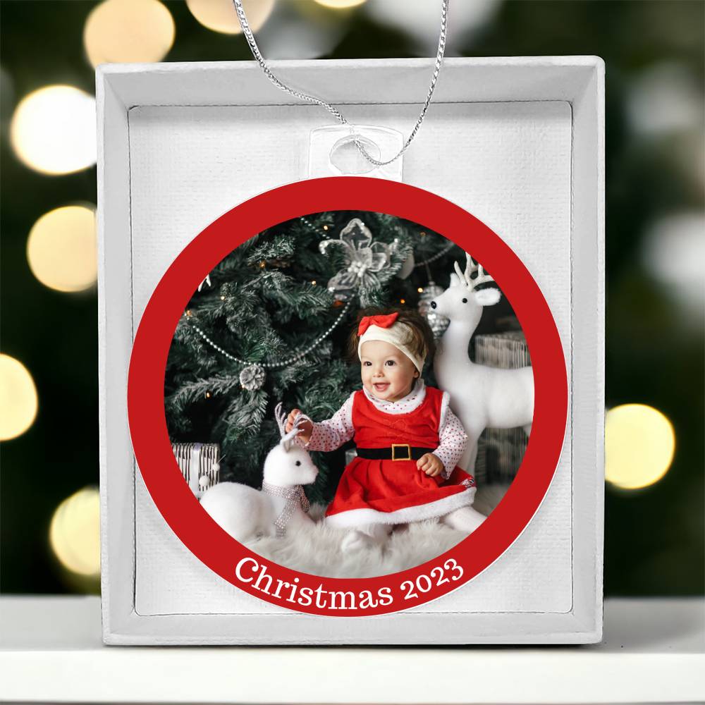 Personalize Photo Christmas Ornament 2023-[Heartfelt Family Gift]