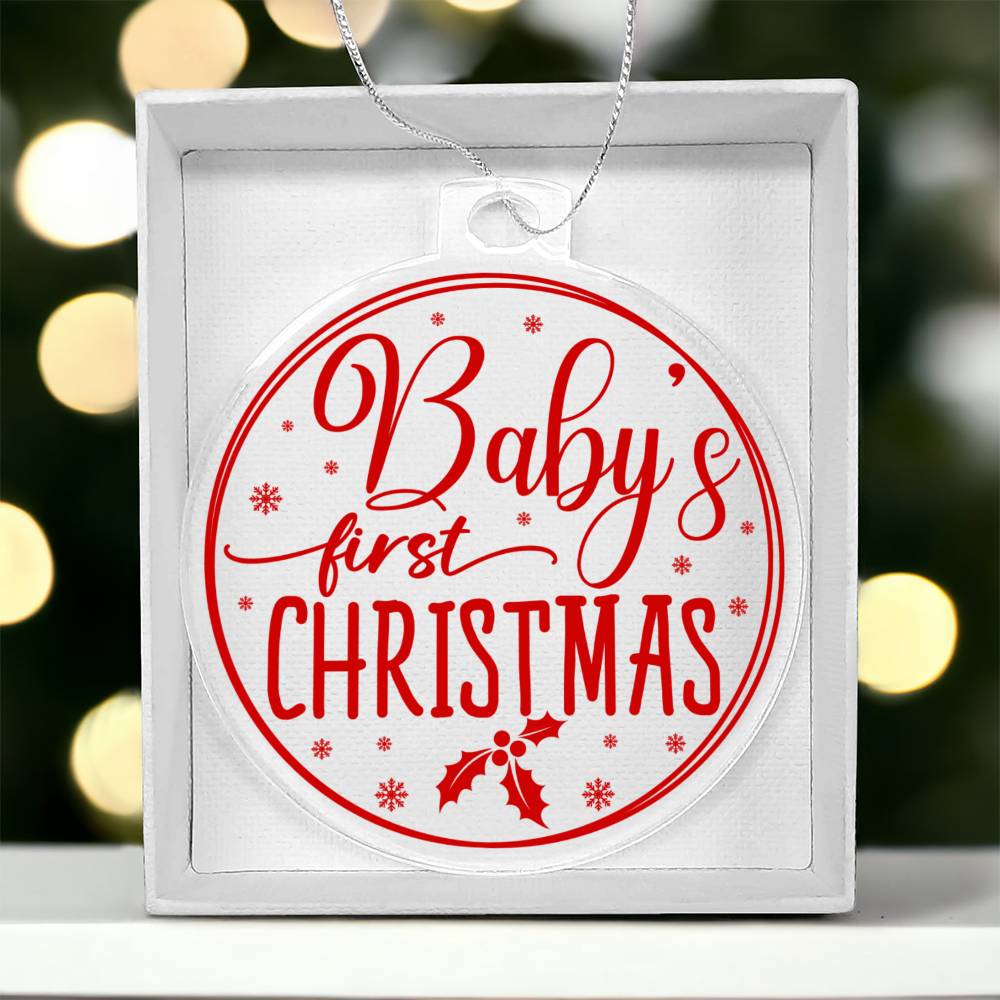 Baby's 1st Christmas Acrylic Ornament-[Heartfelt Family Gift]