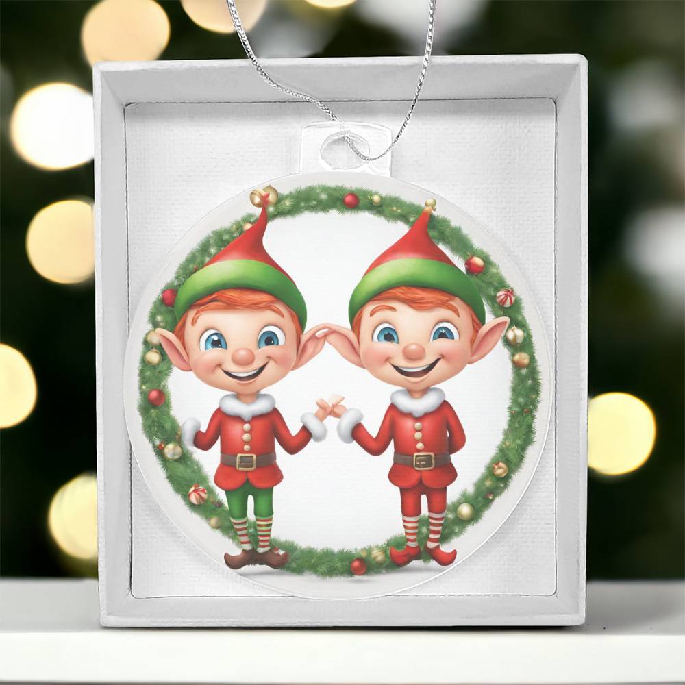 Handcrafted Elves Christmas Ornament - Festive Holiday Decor for Your Tree-[Heartfelt Family Gift]