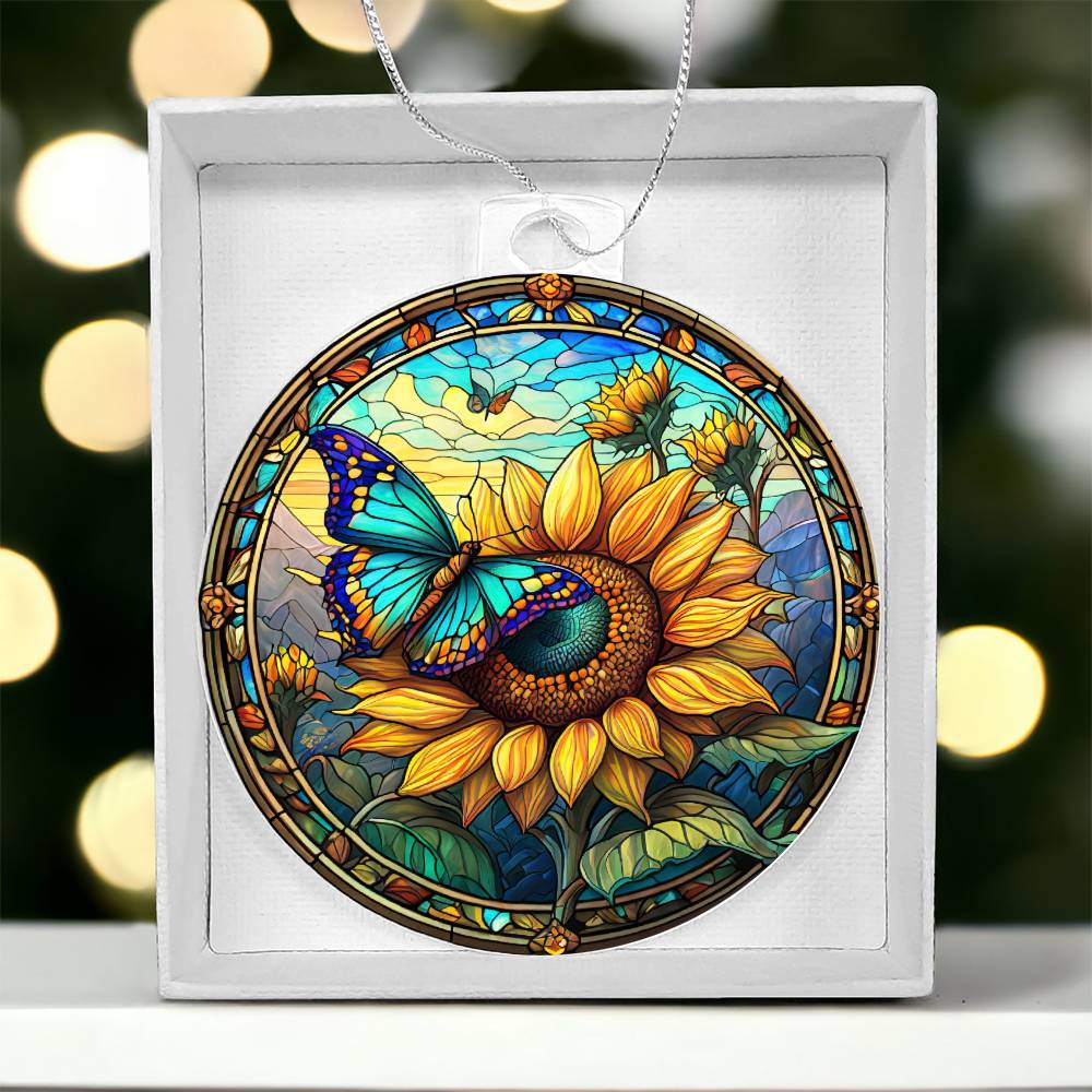 Sunflower Acrylic Ornament-[Heartfelt Family Gift]