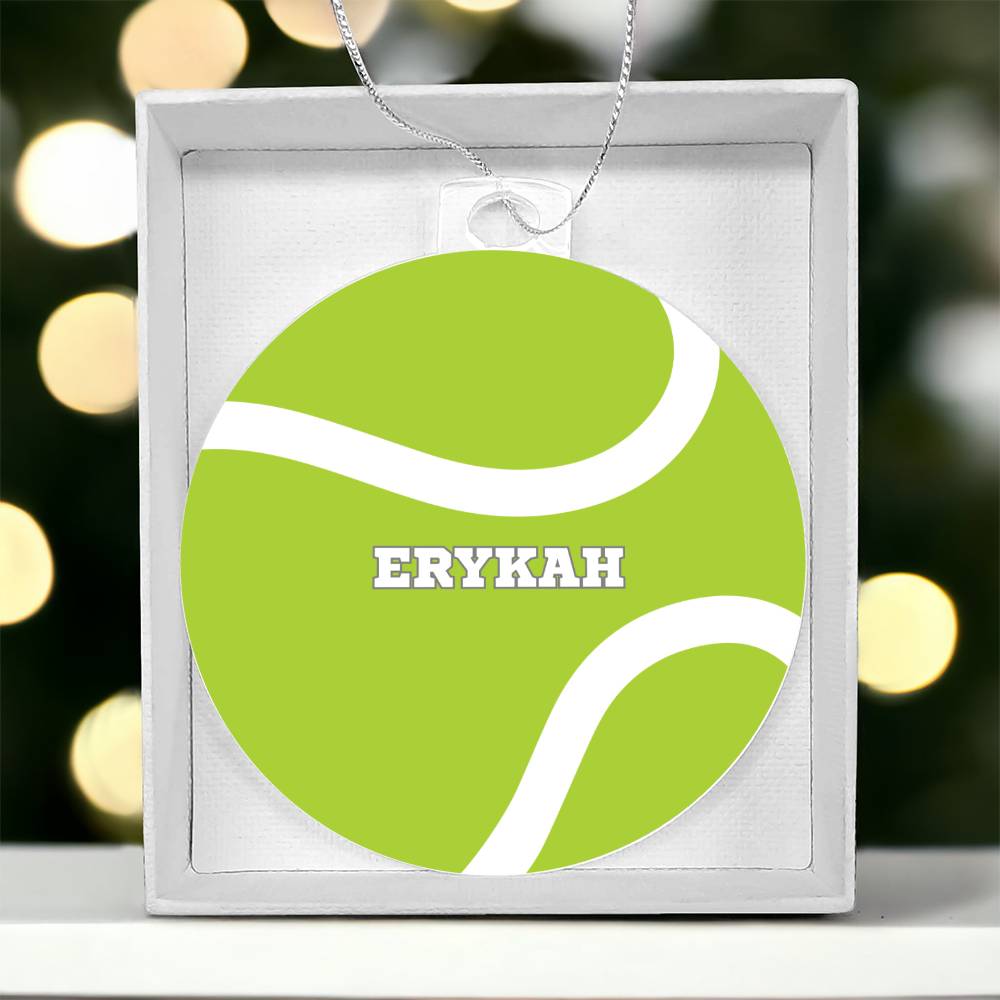 Personalized Tennis Player Christmas Tree Ornament-[Heartfelt Family Gift]