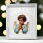 Handcrafted African American Angel Christmas Ornament - Perfect Holiday Decoration-[Heartfelt Family Gift]