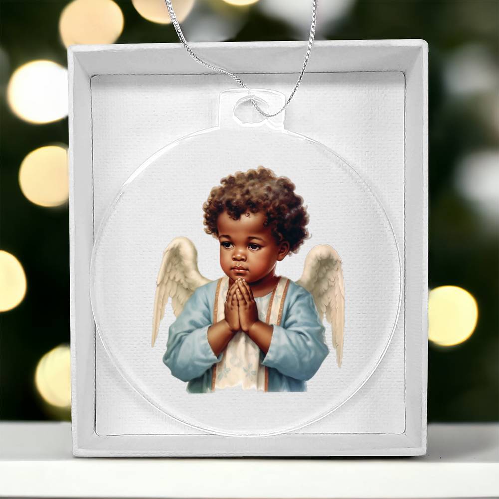 Handcrafted African American Angel Christmas Ornament - Perfect Holiday Decoration-[Heartfelt Family Gift]
