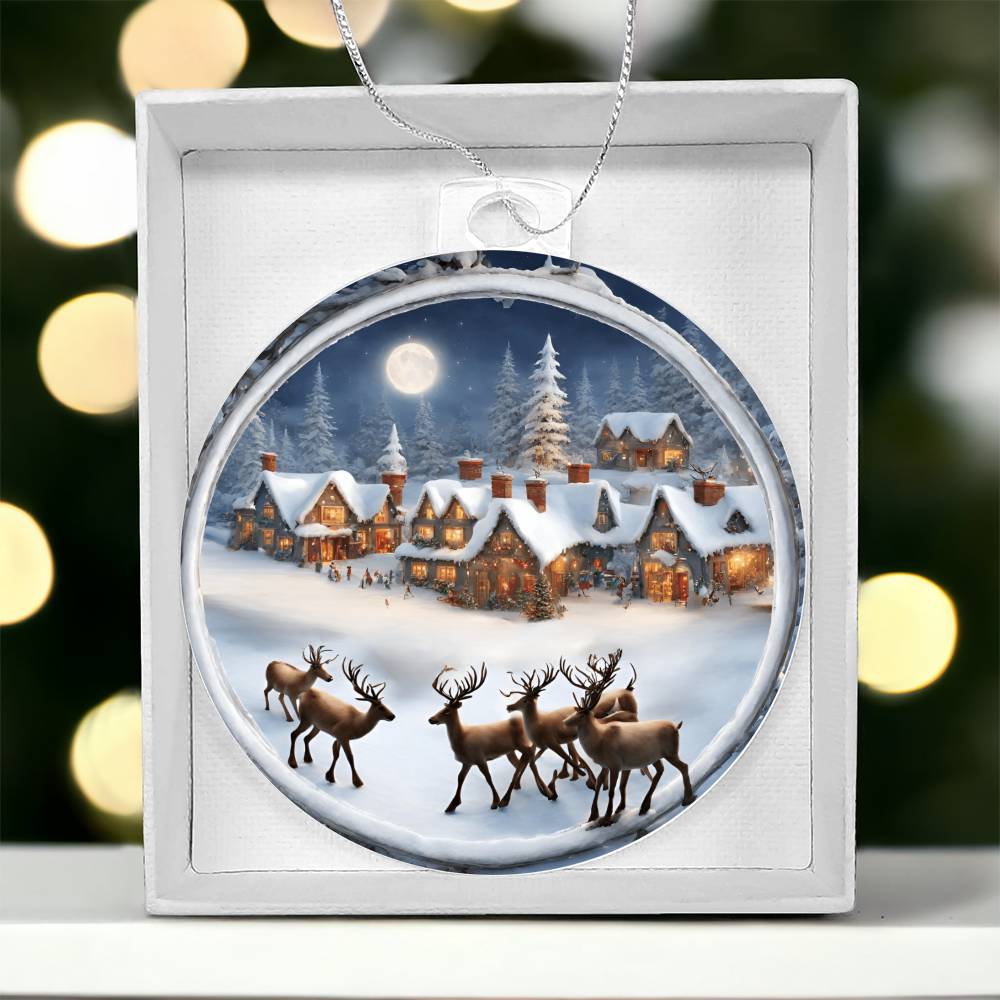 Monogrammed Reindeer Ornament from the North Pole - Perfect for Christmas Decor-[Heartfelt Family Gift]