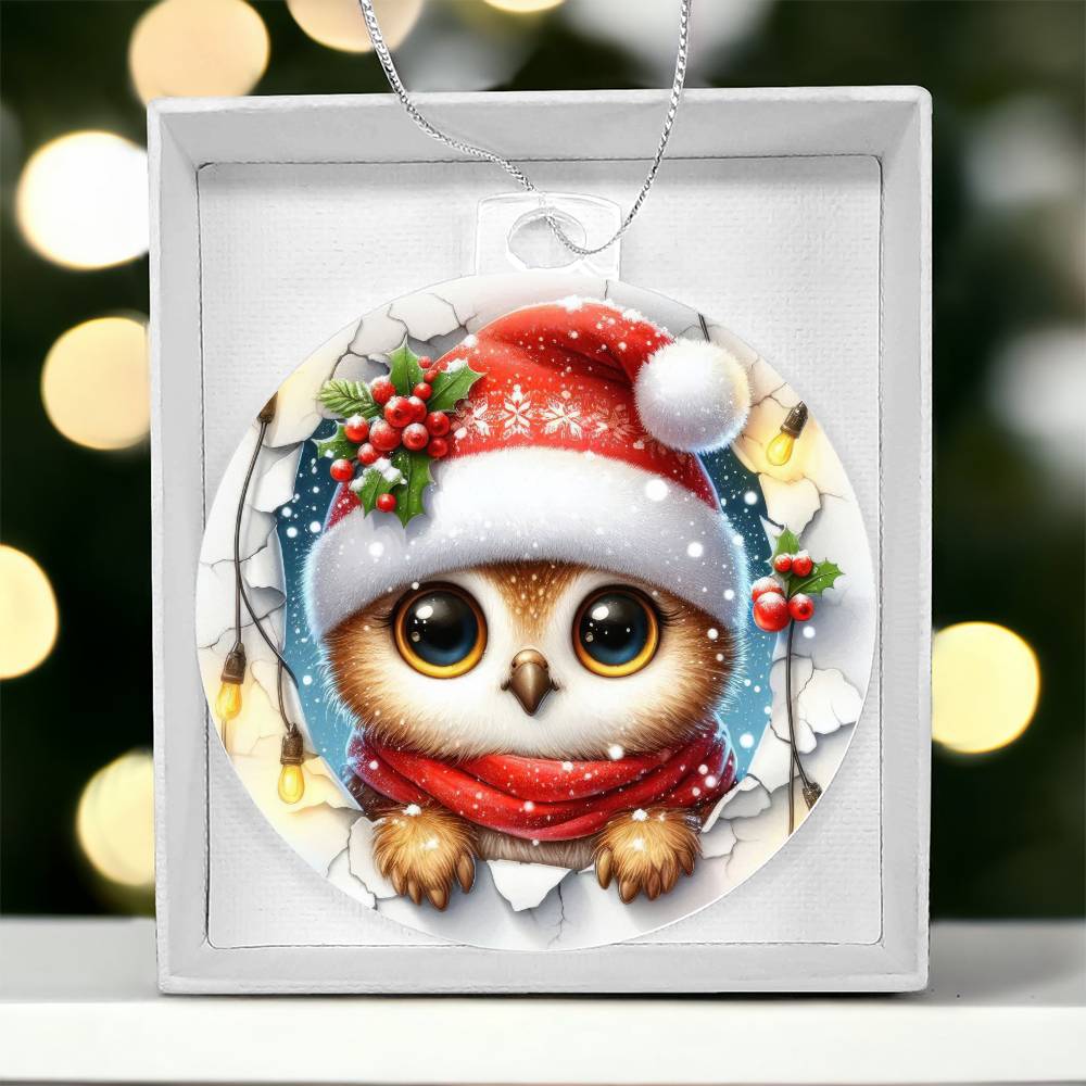 Owl Breakaway 3d Effect Acrylic Ornament-[Heartfelt Family Gift]