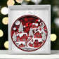 Red Christmas Village Acrylic Ornament-[Heartfelt Family Gift]