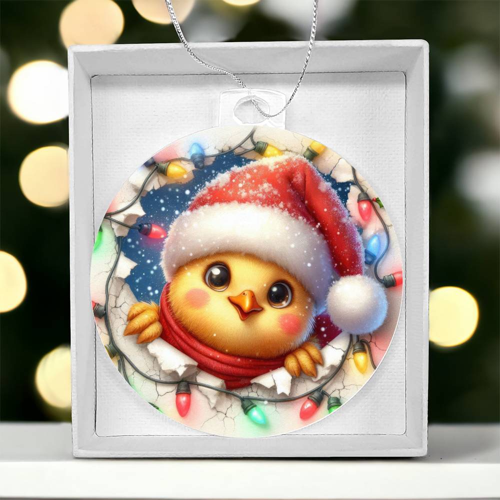 Duck Breakaway 3d Effect Acrylic Ornament-[Heartfelt Family Gift]