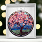 Cherry Blossom Acrylic Christmas Ornament - Festive Holiday Decor-[Heartfelt Family Gift]