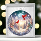 Cardinals Winter Wonderland Acrylic Christmas Ornament - Festive Holiday Decoration-[Heartfelt Family Gift]