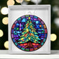 Stained Glass Christmas Tree Ornament-[Heartfelt Family Gift]