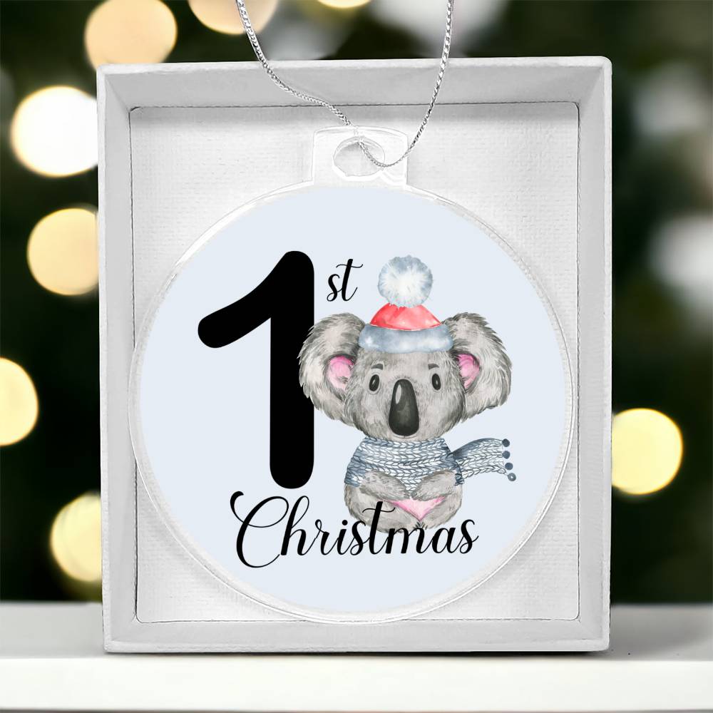 Baby's 1st Christmas Koala Bear Christmas Tree Ornament-[Heartfelt Family Gift]