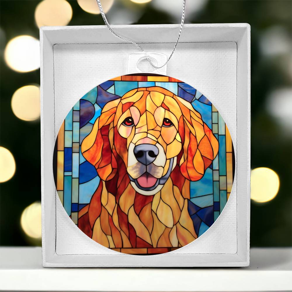 Labrador Dog Christmas Ornament - Adorable Acrylic Decoration for Your Tree-[Heartfelt Family Gift]