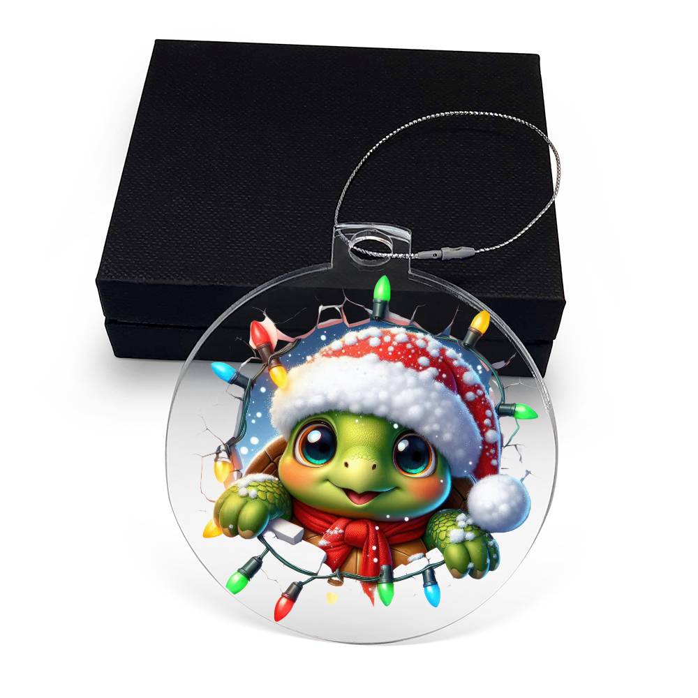 Turtle Breakaway 3D Effect Acrylic Ornament-[Heartfelt Family Gift]
