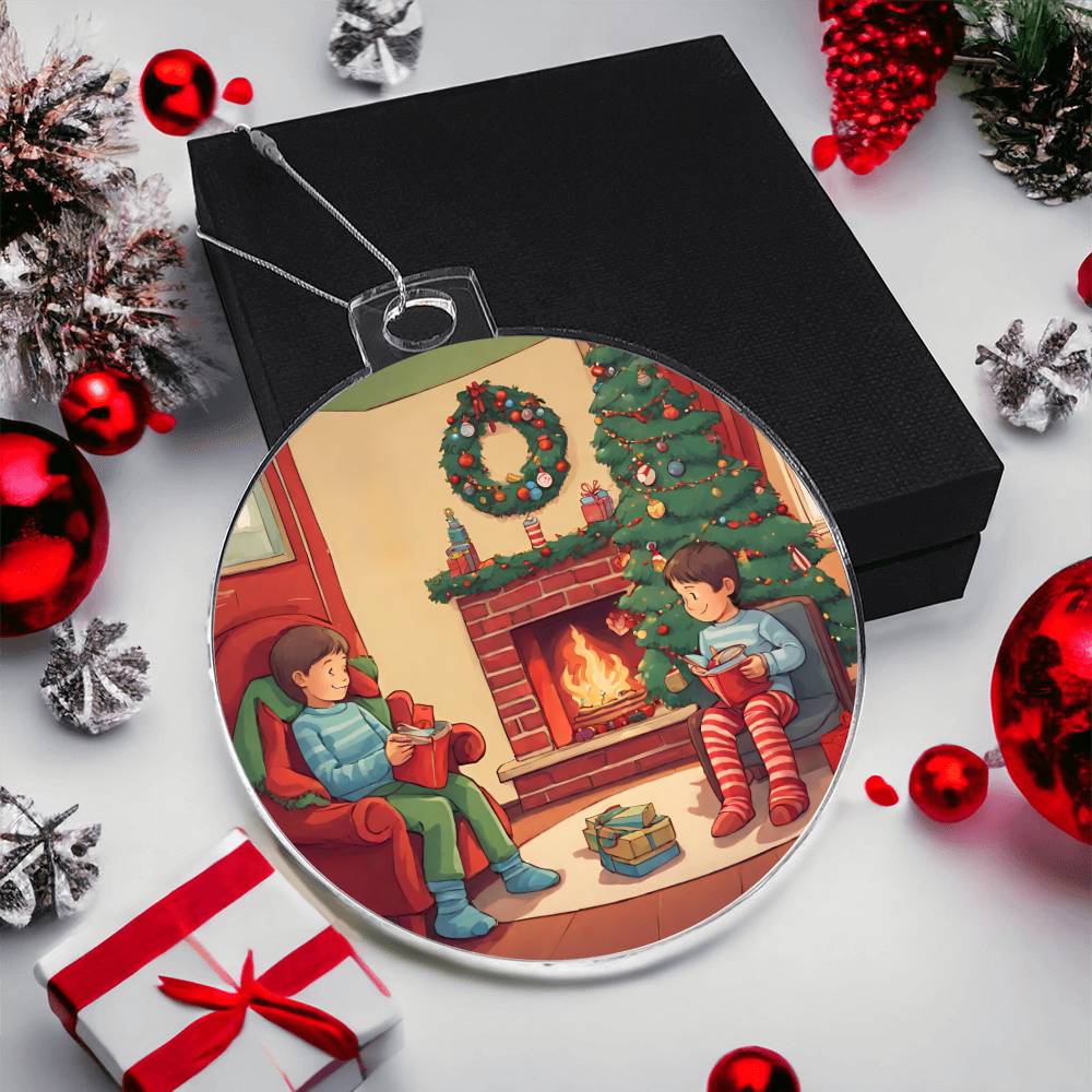 Christmas Tree Abstract Ornament Snow Day Fireside  Charming Holiday Decoration-[Heartfelt Family Gift]