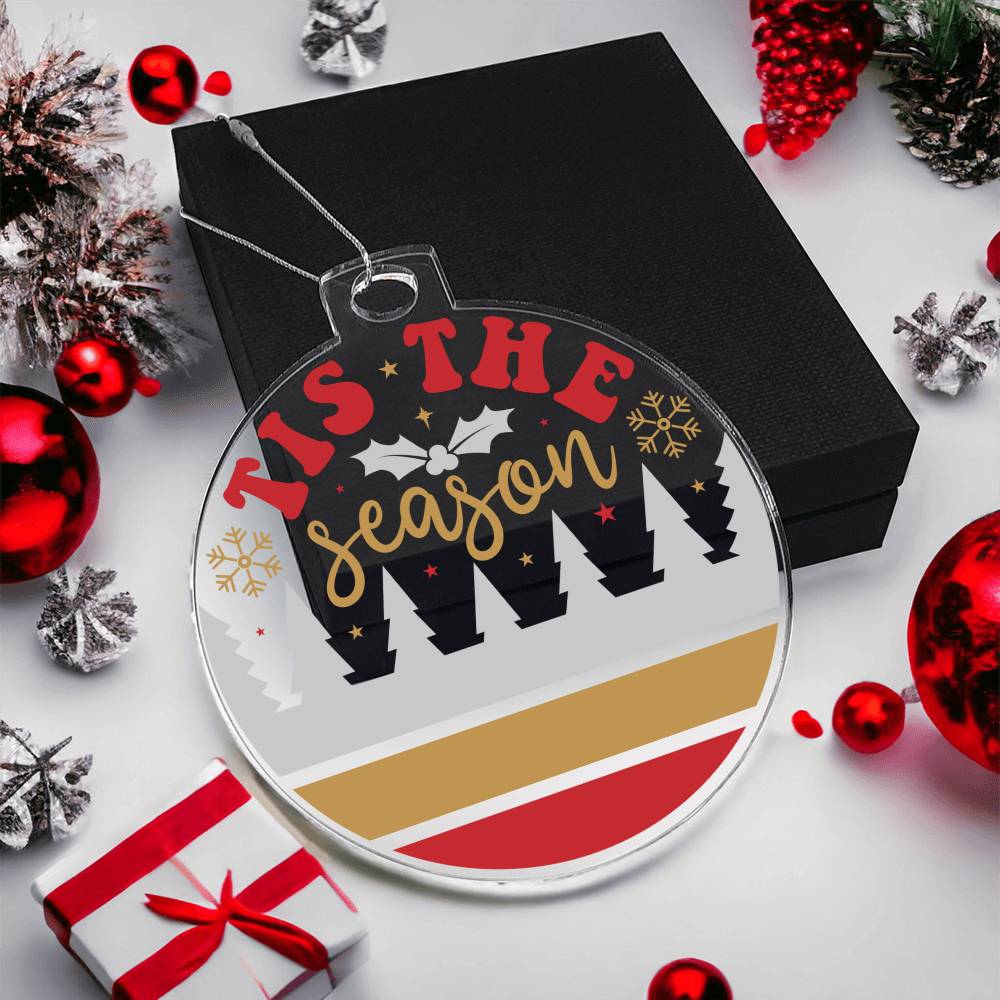 Monogrammed Christmas Ornament - Tis the Season Decoration-[Heartfelt Family Gift]