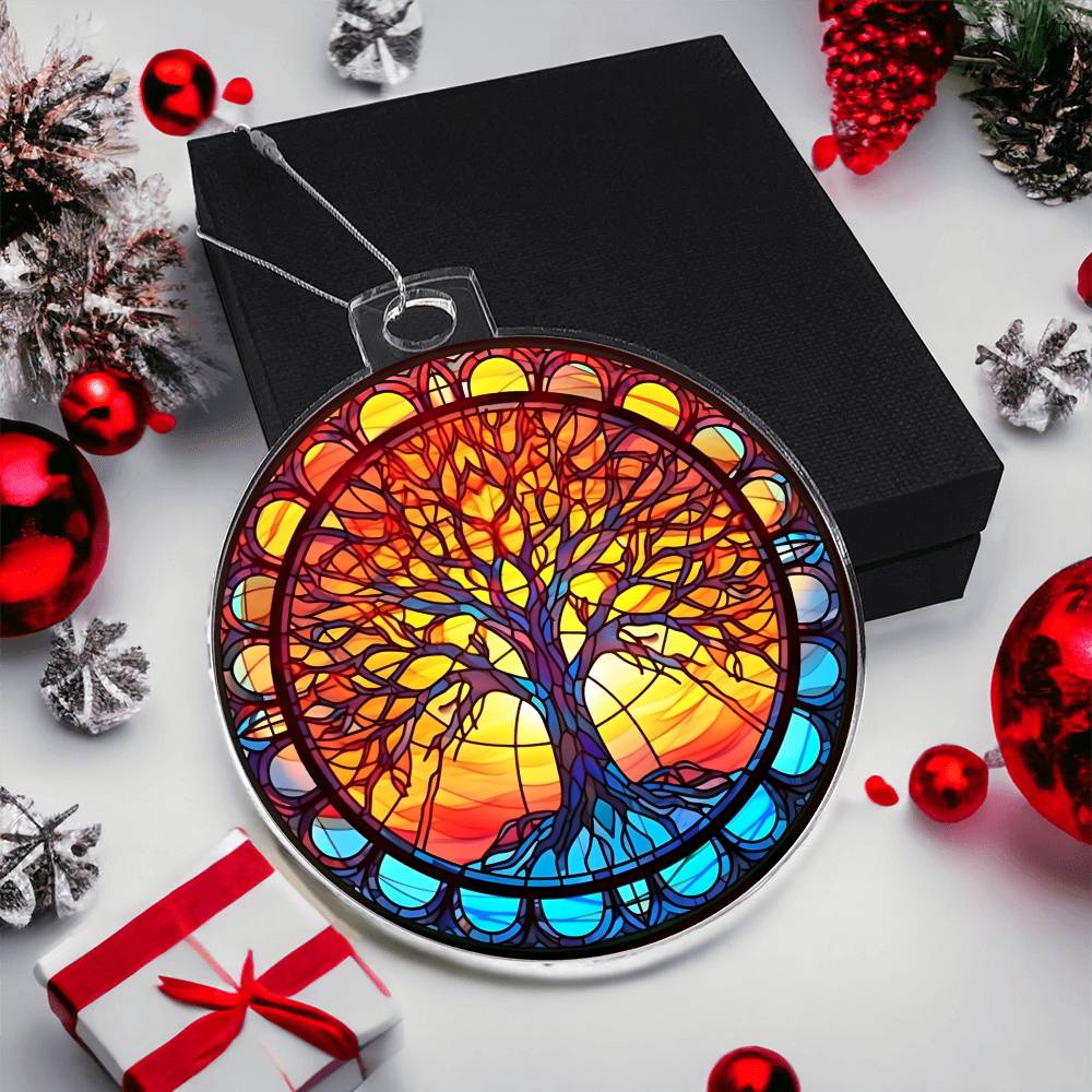 Tree of Life Christmas Ornament - Acrylic and Festive Decor for the Holidays-[Heartfelt Family Gift]