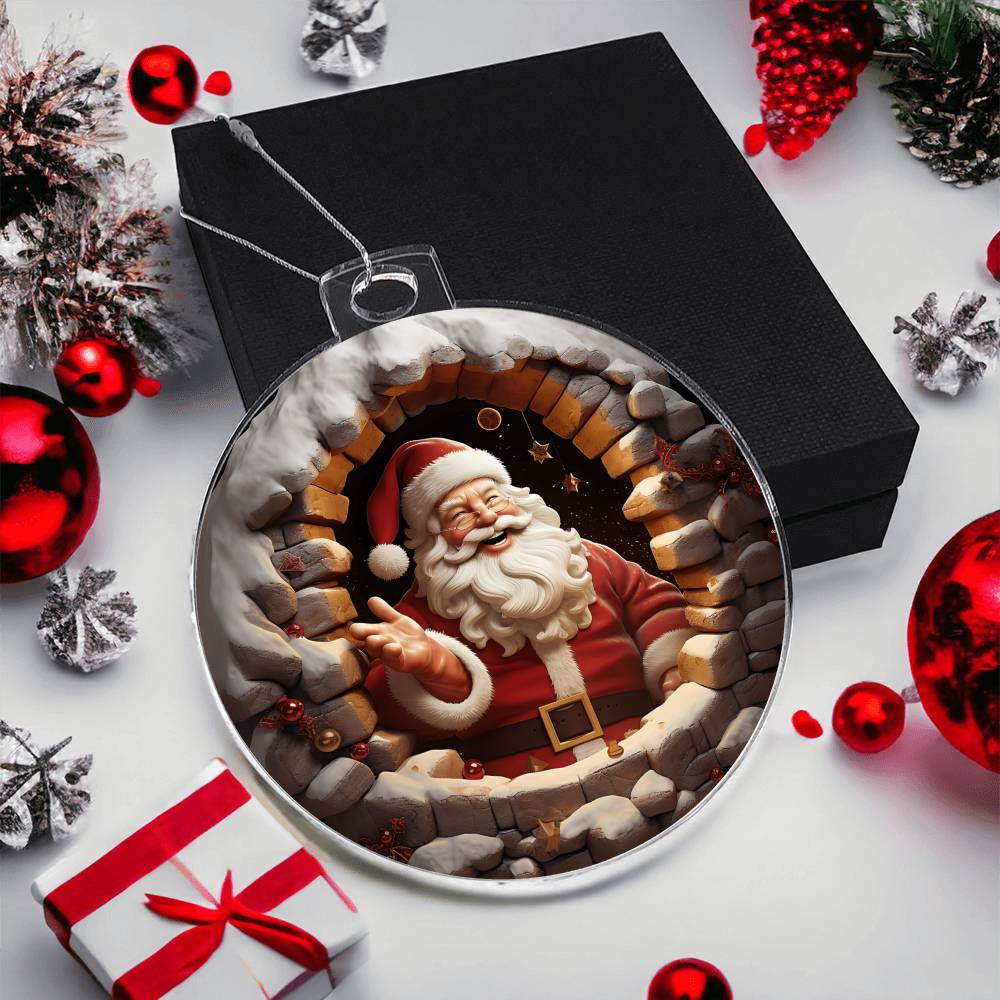 Santa Acrylic Ornament-[Heartfelt Family Gift]