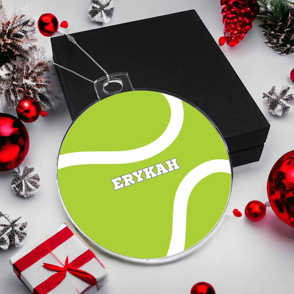 Personalized Tennis Player Christmas Tree Ornament-[Heartfelt Family Gift]