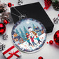 Kids Snow Day Building a Snowman Christmas Ornament - Fun Winter Activity-[Heartfelt Family Gift]
