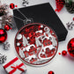 Red Christmas Village Acrylic Ornament-[Heartfelt Family Gift]