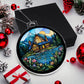 Stained Glass Lake House Christmas Ornament - Handcrafted Holiday Decor-[Heartfelt Family Gift]