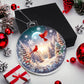 Cardinals Winter Wonderland Acrylic Christmas Ornament - Festive Holiday Decoration-[Heartfelt Family Gift]