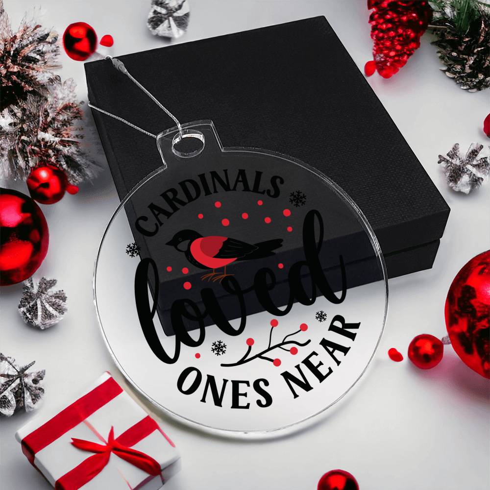 Cardinal Memorial Acrylic Ornament-[Heartfelt Family Gift]