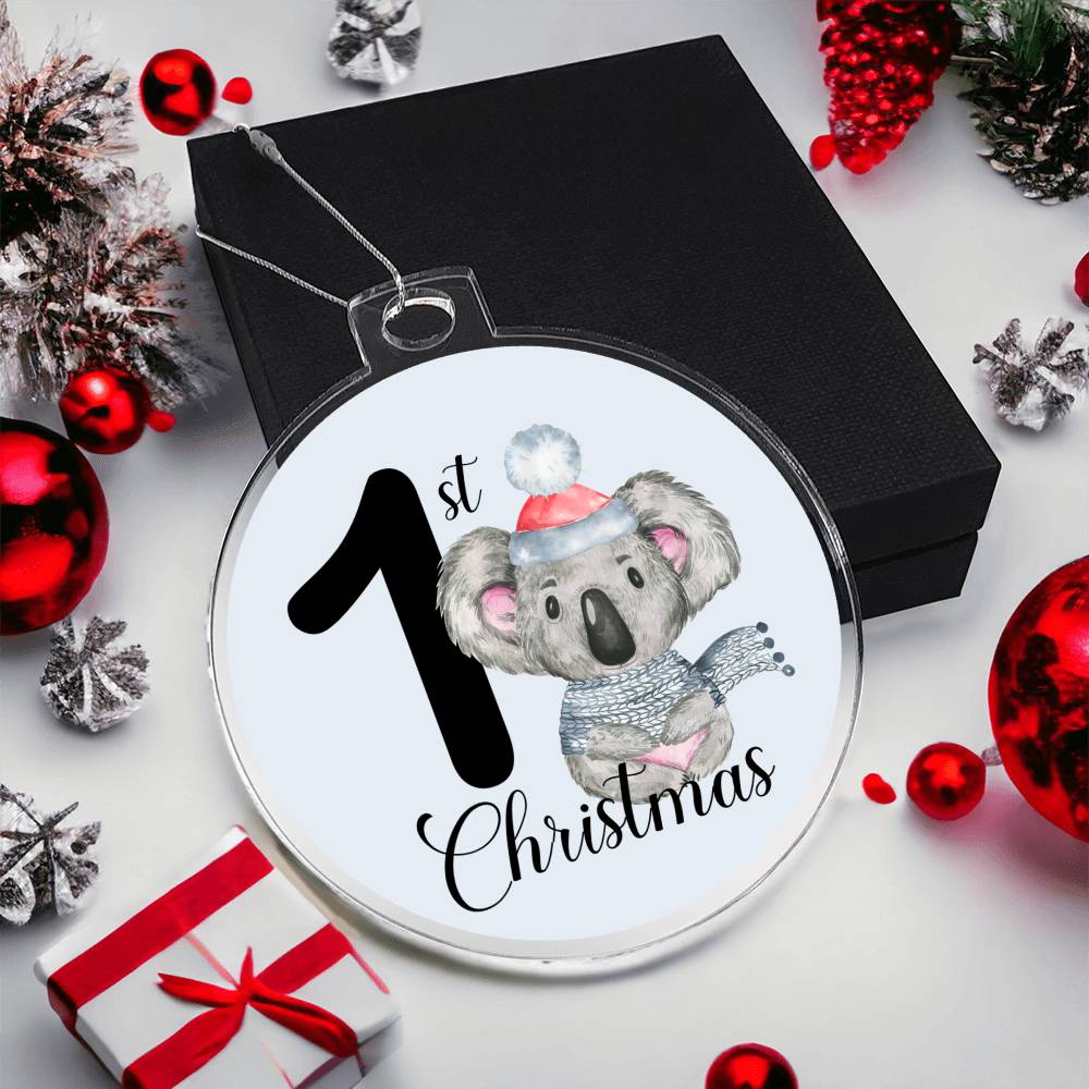 Baby's 1st Christmas Koala Bear Christmas Tree Ornament-[Heartfelt Family Gift]