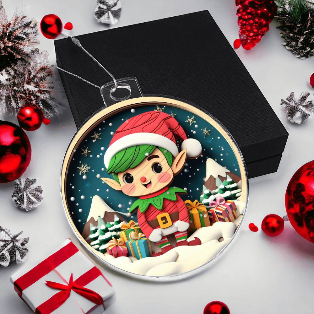 Elf Christmas Tree Ornament-[Heartfelt Family Gift]