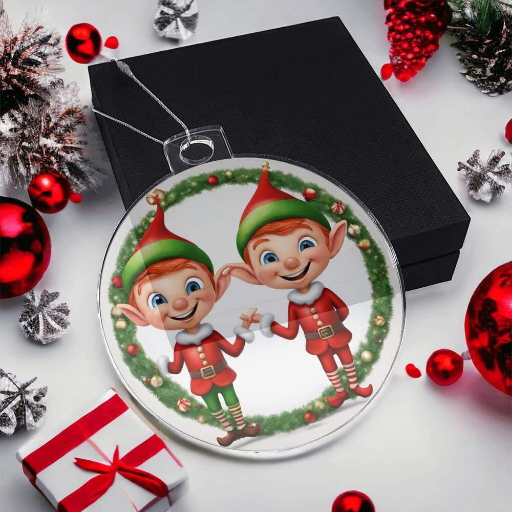 Handcrafted Elves Christmas Ornament - Festive Holiday Decor for Your Tree-[Heartfelt Family Gift]