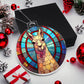 Llama Stained Glass Look Christmas Tree Ornament-[Heartfelt Family Gift]
