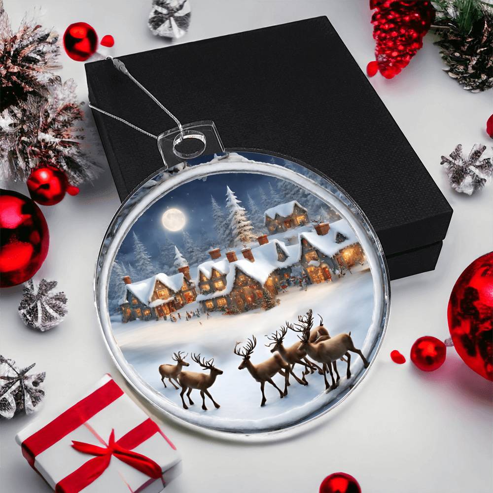 Monogrammed Reindeer Ornament from the North Pole - Perfect for Christmas Decor-[Heartfelt Family Gift]