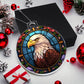 Bald Eagle Stained Glass Acrylic Christmas Ornament - Unique Holiday Decoration-[Heartfelt Family Gift]