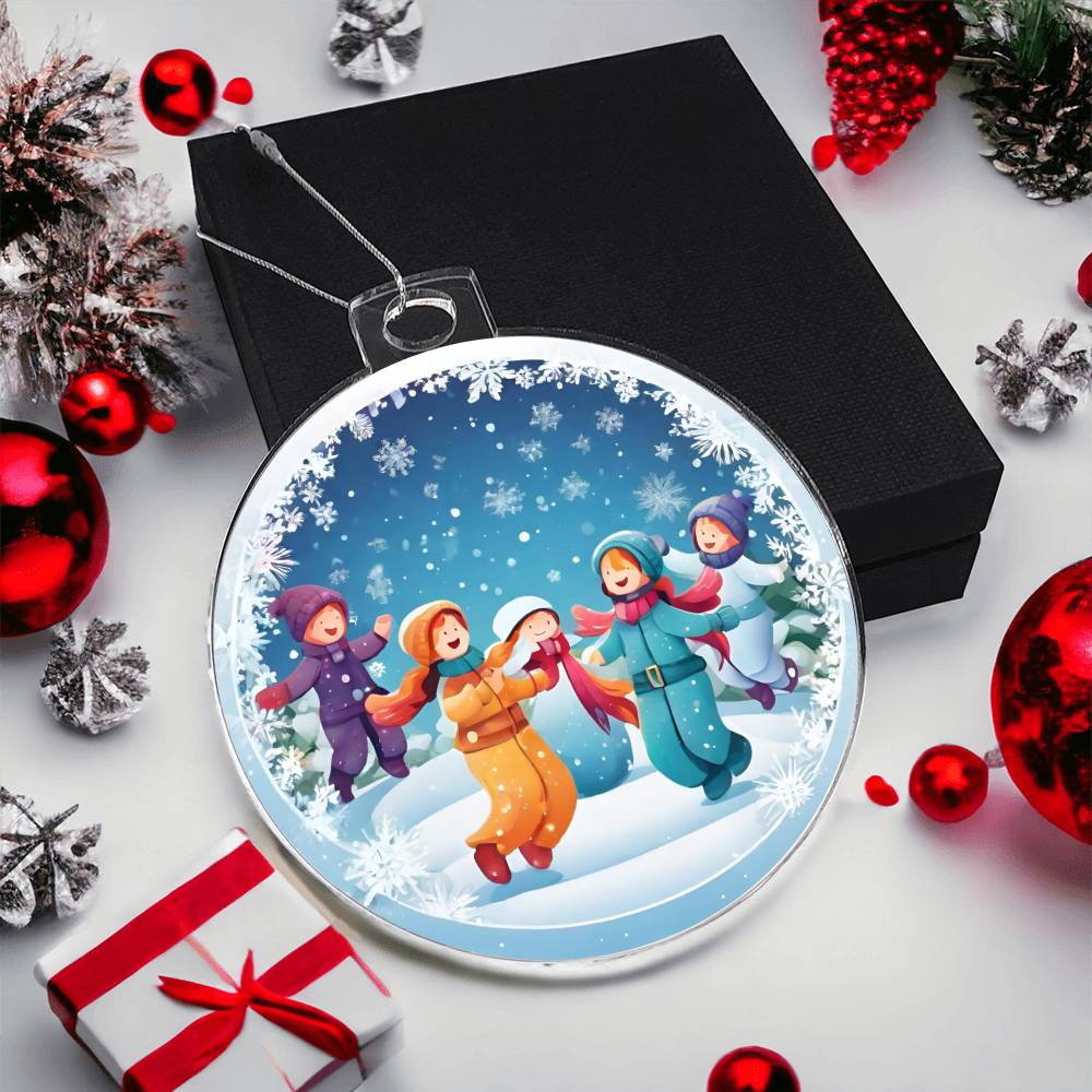 Snow Day Kids Christmas Ornament for Playtime Fun - Add a Festive Touch to Your Tree-[Heartfelt Family Gift]