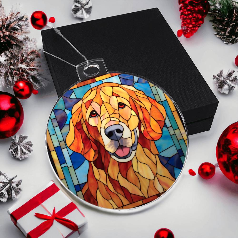 Labrador Dog Christmas Ornament - Adorable Acrylic Decoration for Your Tree-[Heartfelt Family Gift]