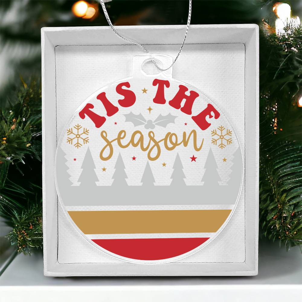 Monogrammed Christmas Ornament - Tis the Season Decoration-[Heartfelt Family Gift]