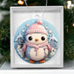 Pastel Penguin Acrylic Ornament - Ideal for Holiday Dcor-[Heartfelt Family Gift]