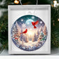 Cardinals Winter Wonderland Acrylic Christmas Ornament - Festive Holiday Decoration-[Heartfelt Family Gift]