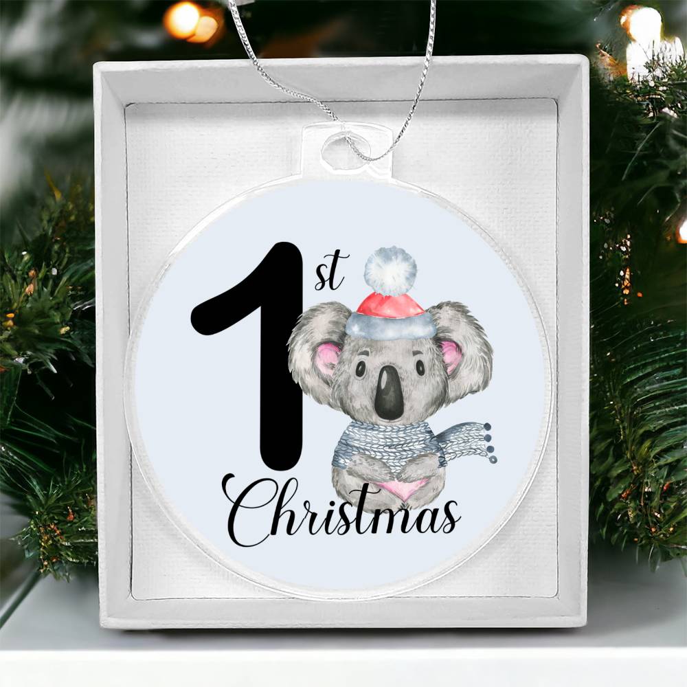 Baby's 1st Christmas Koala Bear Christmas Tree Ornament-[Heartfelt Family Gift]
