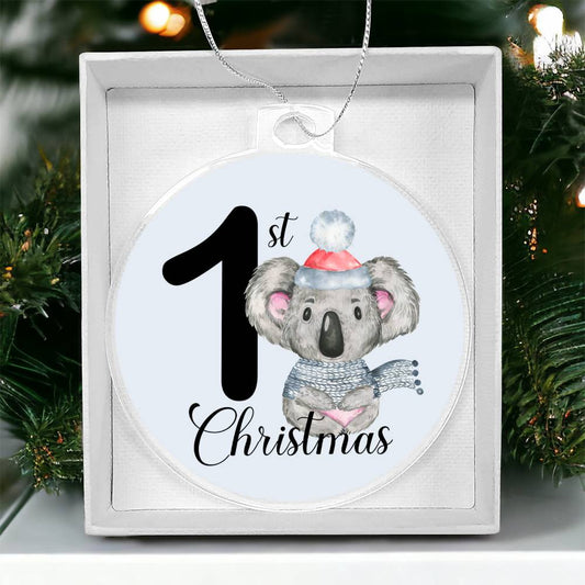 Baby's 1st Christmas Koala Bear Christmas Tree Ornament-[Heartfelt Family Gift]