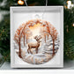 Deer in Snow Acrylic Christmas Ornament - Perfect for Holiday Decor-[Heartfelt Family Gift]
