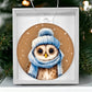 Winter Owl Christmas Ornament - Festive Holiday Decoration for Tree - Handcrafted Winter Bird Decor-[Heartfelt Family Gift]