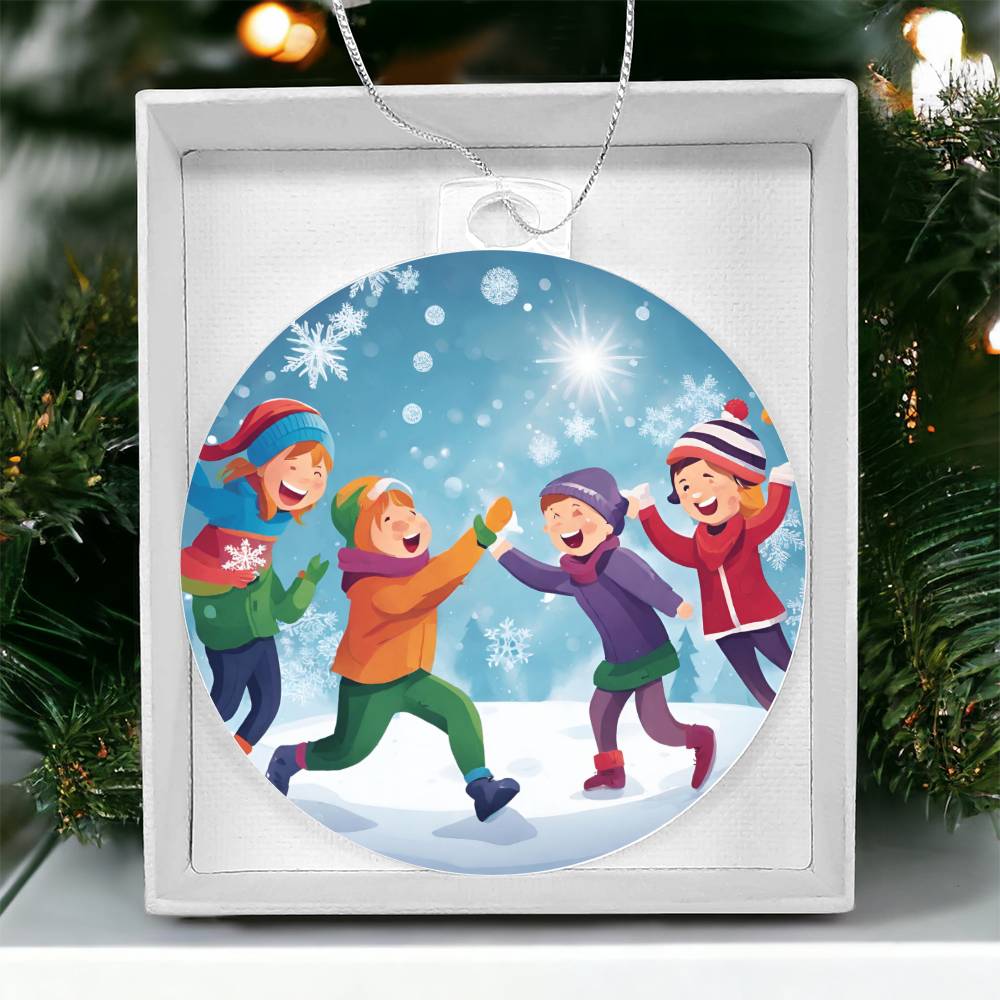 Monogrammed Leather Snow Days Ornament - Perfect Gift for Groomsmen-[Heartfelt Family Gift]