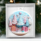 Pastel Pink and Blue Christmas Tree Ornament - Handcrafted Holiday Dcor-[Heartfelt Family Gift]