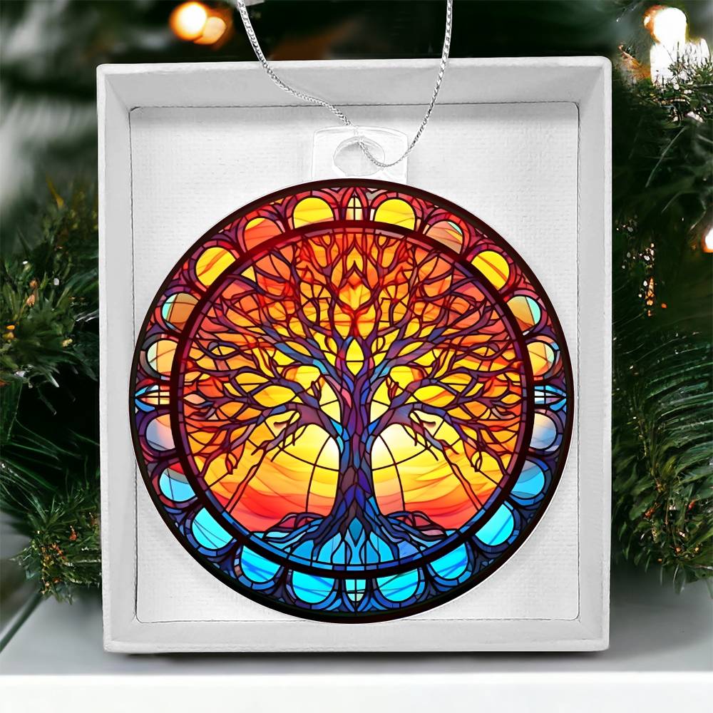 Tree of Life Christmas Ornament - Acrylic and Festive Decor for the Holidays-[Heartfelt Family Gift]