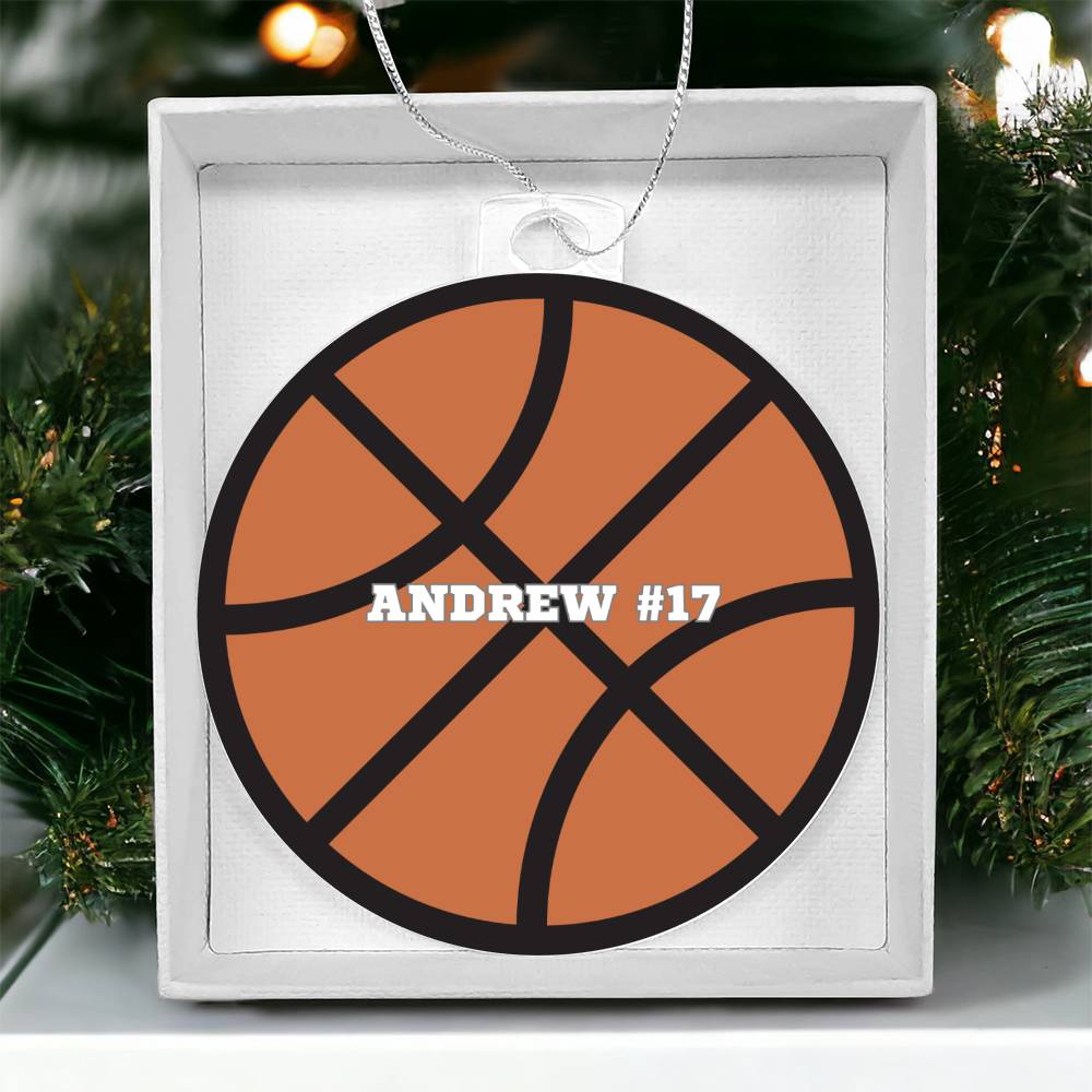Personalized Basketball Player Christmas Tree Ornament-[Heartfelt Family Gift]