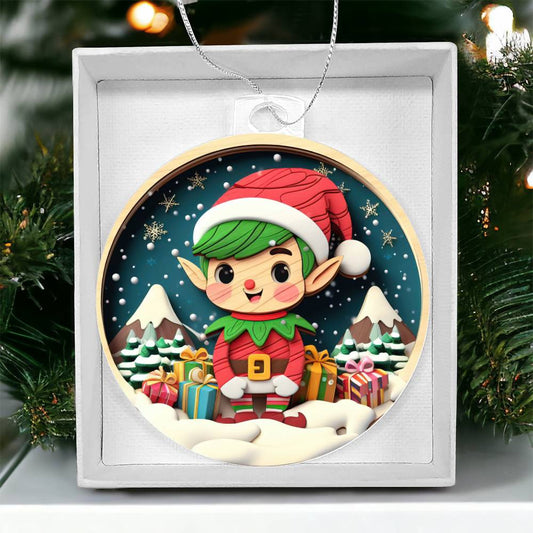 Elf Christmas Tree Ornament-[Heartfelt Family Gift]